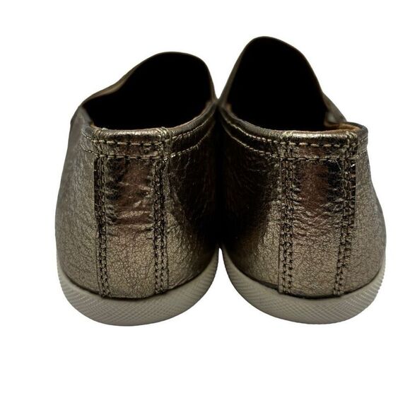 Frye Melanie Slip On Flats Loafers Gold Mirror Size 6.5 - Picture 5 of 9